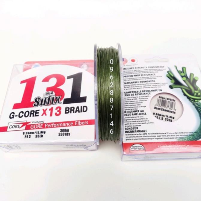 dù chìm câu cá SUFIX 131 nano 300m siêu khỏe