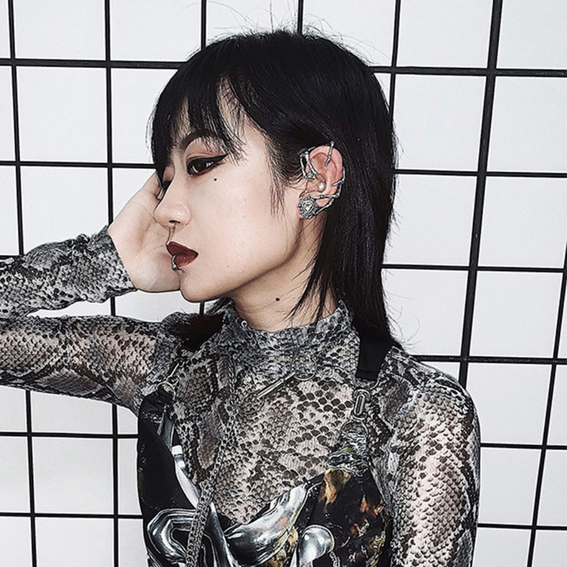 Khuyên Kẹp Vành Tai Phong Cách Punk Gothic Cho Nữ
