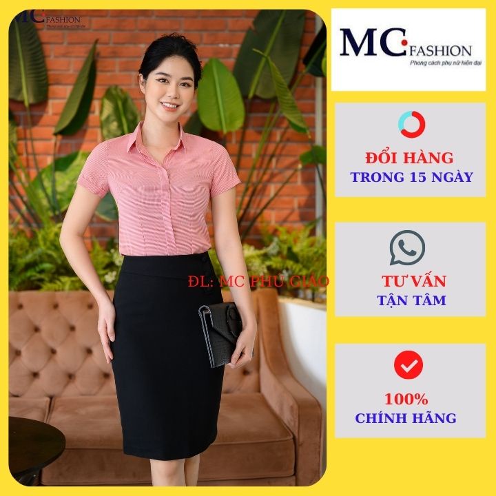 Áo Sơ Mi Nữ Công Sở Tay Ngắn MC Fashion Cao Cấp Mềm Mịn Mát Không Nhăn Không Xù Thấm Hút Mồ Hôi A681