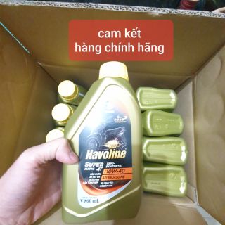 Nhớt havoline xe ga SN 10W40 MB 800Ml , đi bốc và bền màng dầu