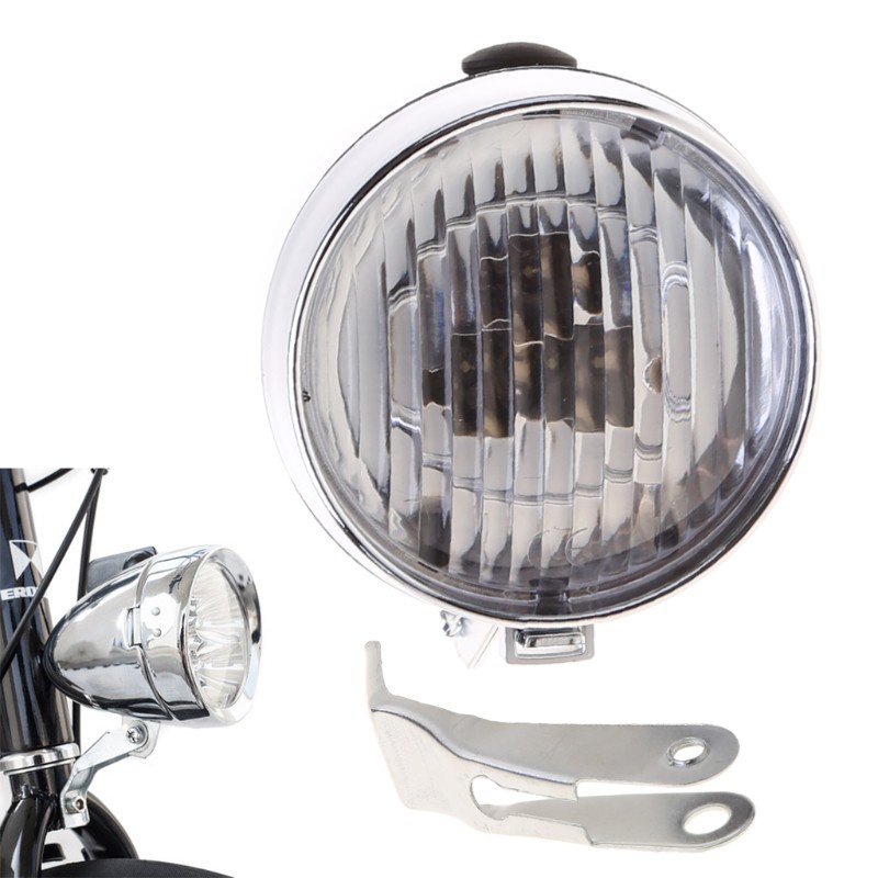 SUN Classic Retro Streamlined Bicycle Head Light Super Bright LED Metal Chrome Bikes Headlight Cycling Lighting Equipment Night Riding Accessories