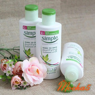 Sữa tẩy trang Simple Kind to Skin Purifying Cleansing Lotion LÀNH TÍNH cho cả da nhạy cảm 200ml