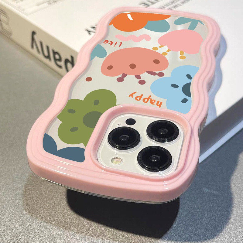 Suntaiho ốp lưng Ốp lưng iphone Ốp điện thoại  dẻo trong họa tiết hoa hoạt hình thích hợp cho iPhone 11 Pro 13 12 Pro Max X XS Max XR 7 8 Plus