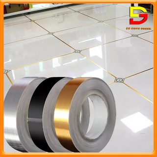Cuộn chỉ dán viền gạch 50m, trang trí vách tường, nội thất màu vàng.