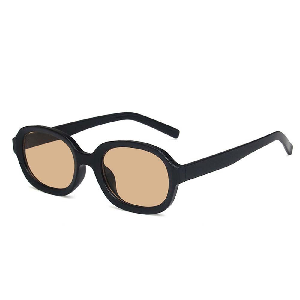 Kính Mát Tròn Oval Màu Đen Chống Tia UV Thời Trang Cho Nam