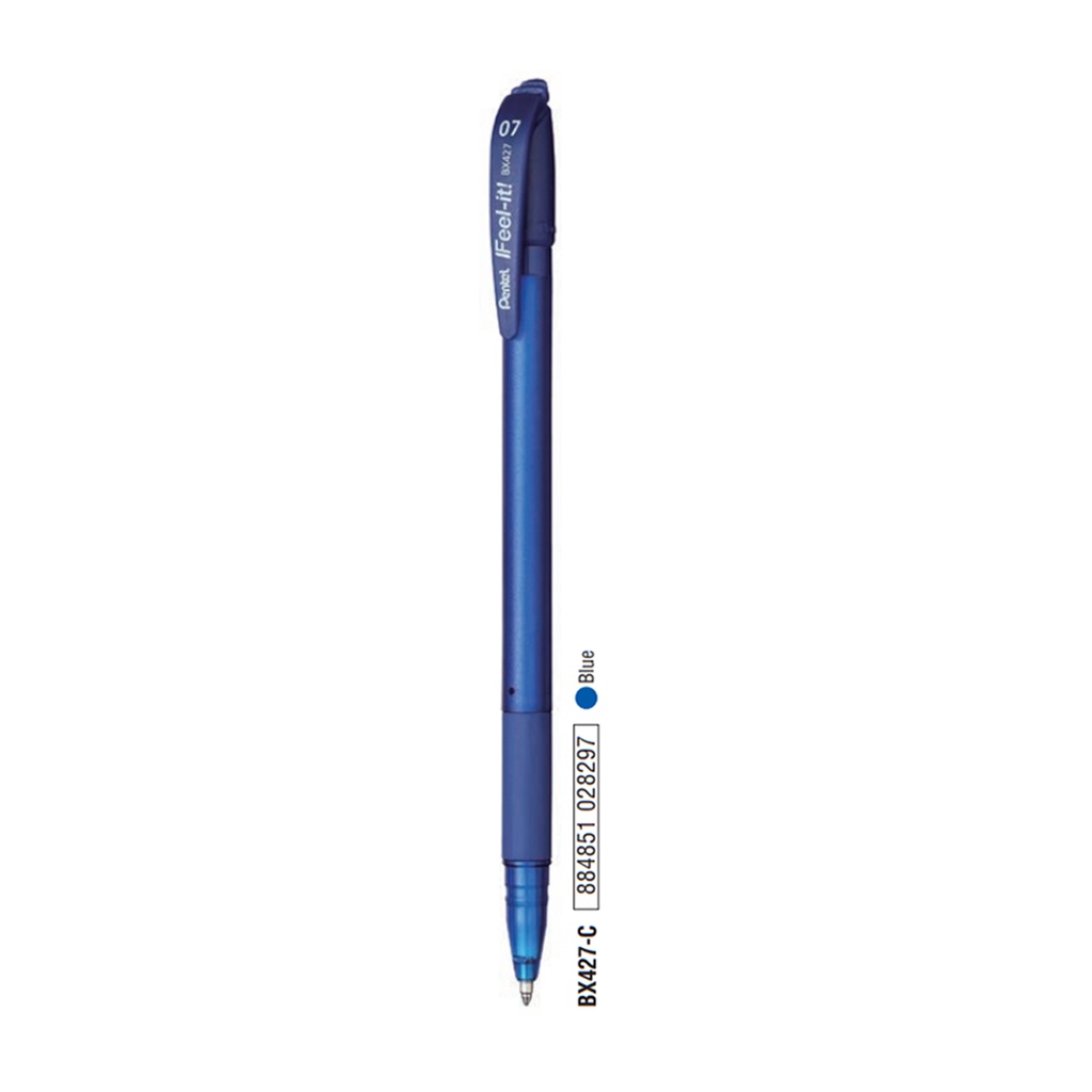 Bút Bi Có Nắp Đậy Nhật Bản Pentel BX427 | Bút Bi Viết Trơn Mượt Không Đọng Mực | Viết Bi Ngòi 0.7mm