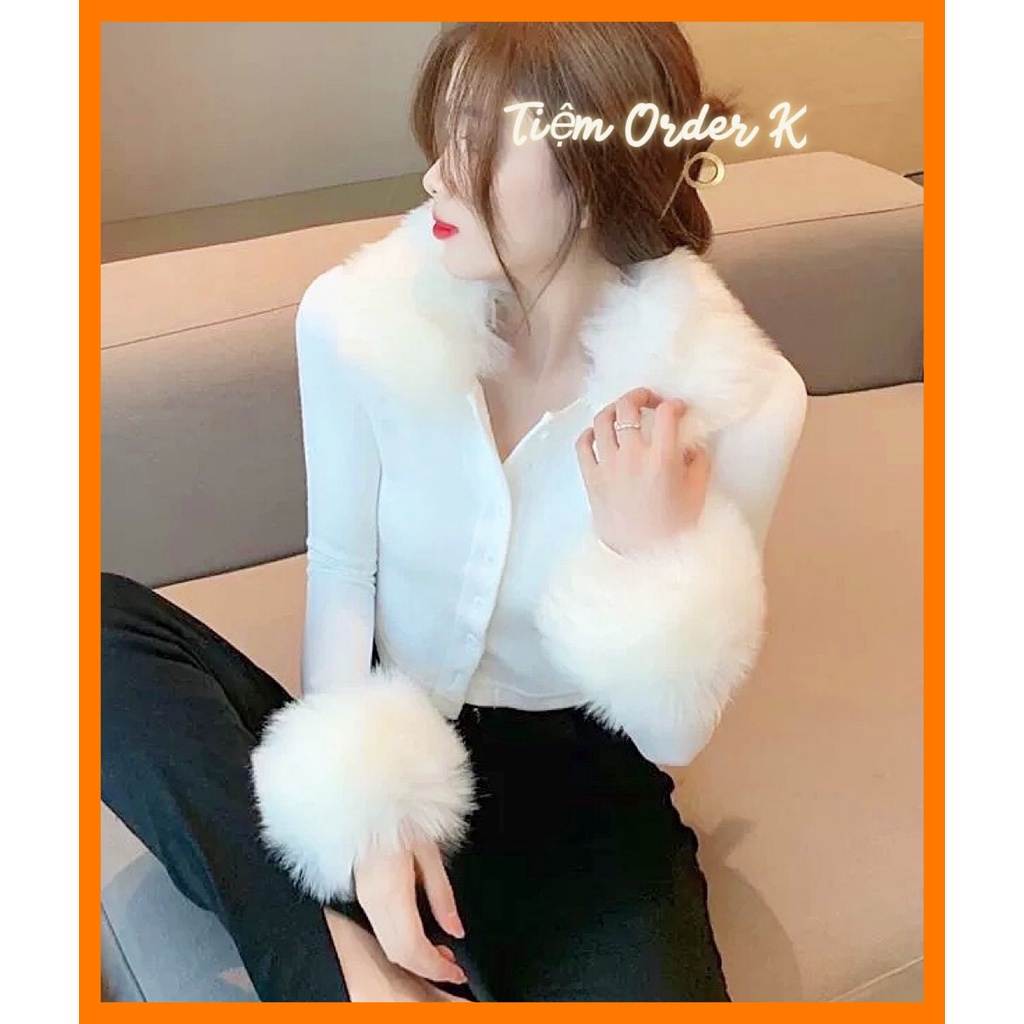 ORDER♥️Áo Len Tăm Cổ Tay Lông(ảnh thật)Fzsize Dưới 60kg