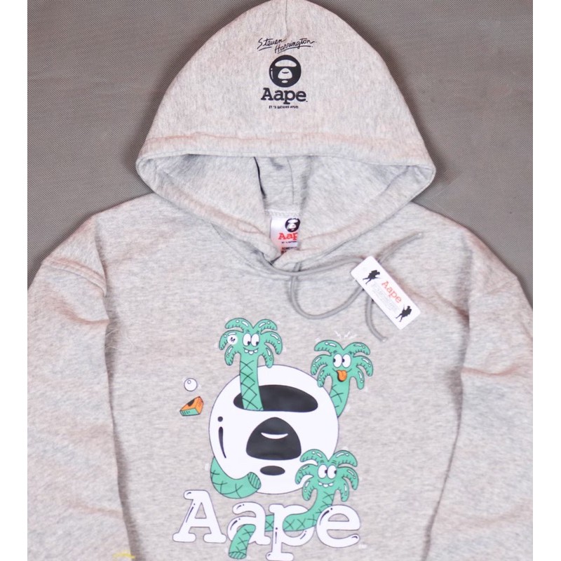 Bape Áo Khoác Hoodie Màu Đen In Chữ Steve Harrington Cá Tính