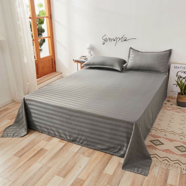 [Hàng Loại 1] Bộ Ga Gối 3 món Cotton Tici Sọc 3F Chuyên Dùng Cho Nhà Nghỉ Khách Giá rẻ