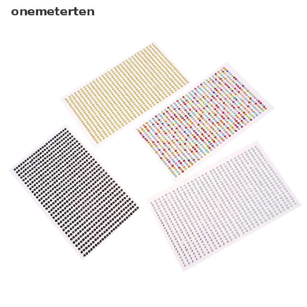 Rten 750pcs Diamond Crystal Rhinestone Sticker Self Adhesive Decal Acrylic Tattoo n