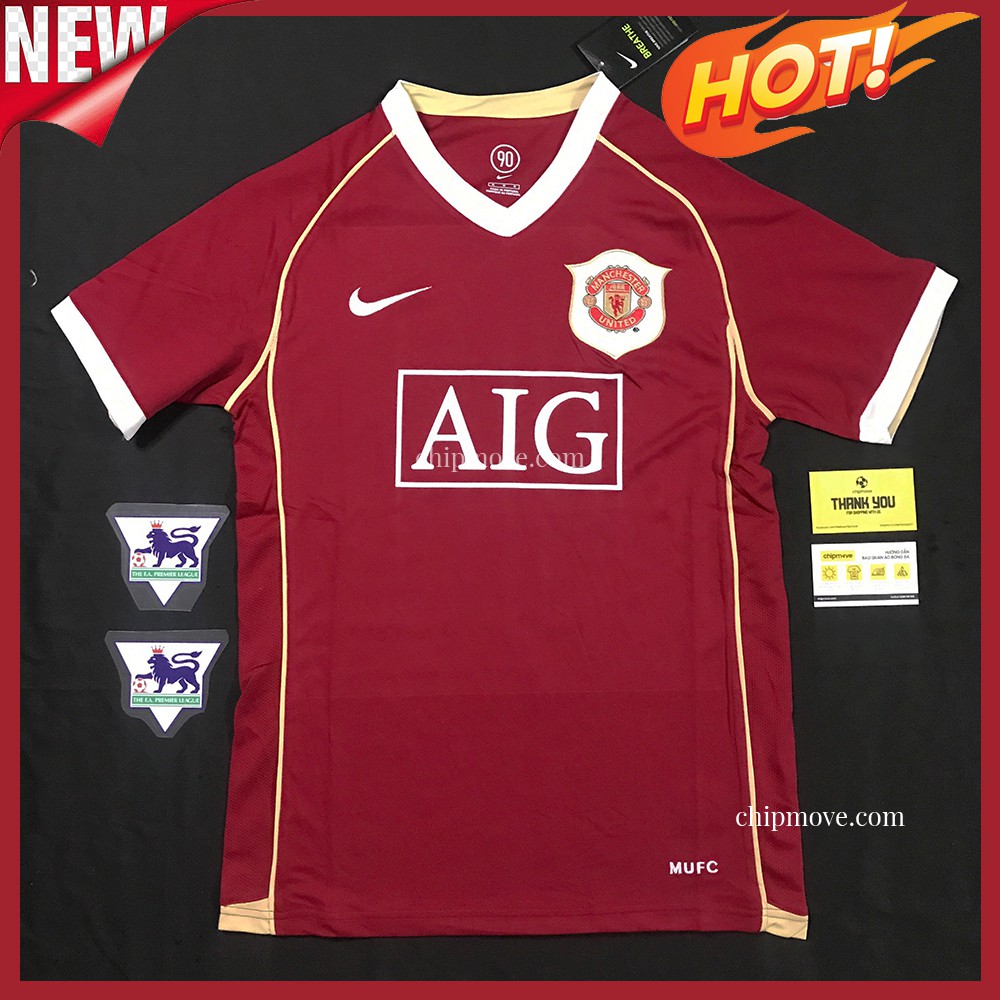 Áo bóng đá ManU Retro 2006 Đỏ Xanh sân nhà Thái cao cấp