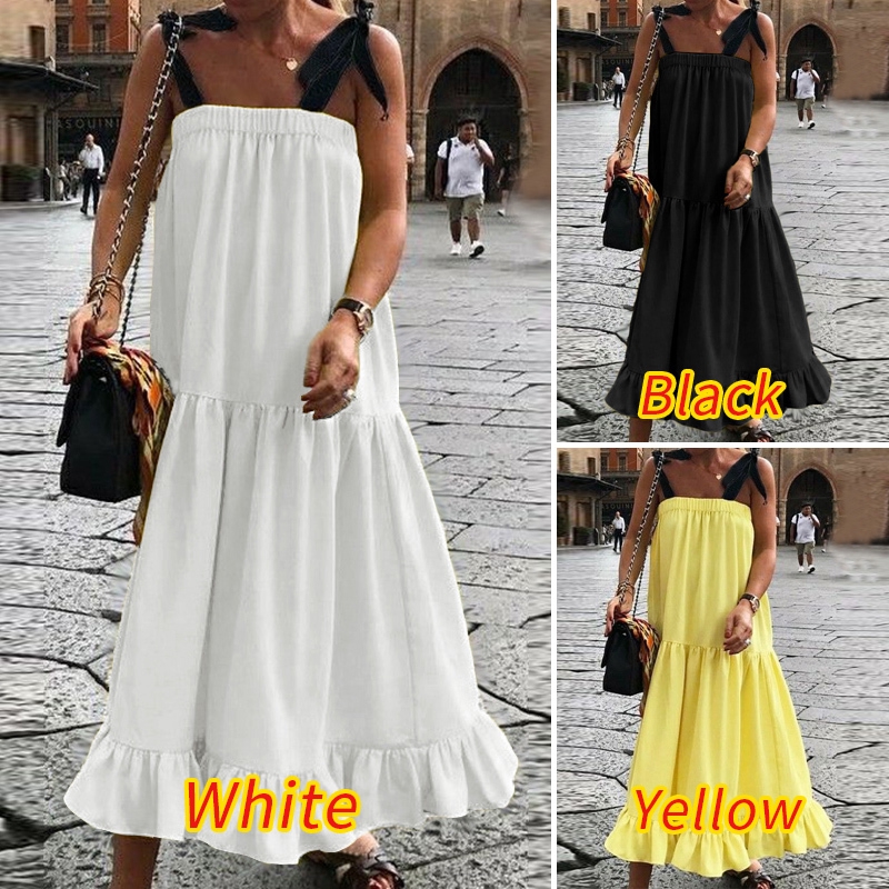 Dầm Dài Zanzea Màu Trơn Thời Trang Nữ Tính | BigBuy360 - bigbuy360.vn