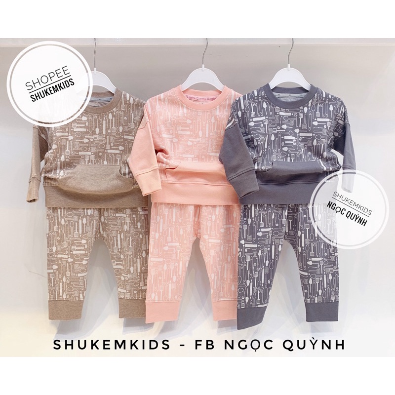 [UALAROGO] Bộ dài tay dầy Uala cho bé trai gái