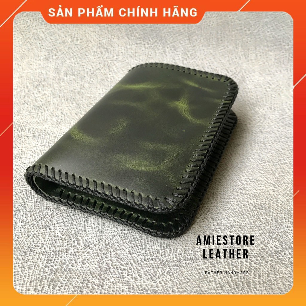 [ Rẻ Nhất ] Ví Da Handmade - Ví Da Bò Thật - May Tay Thủ Công