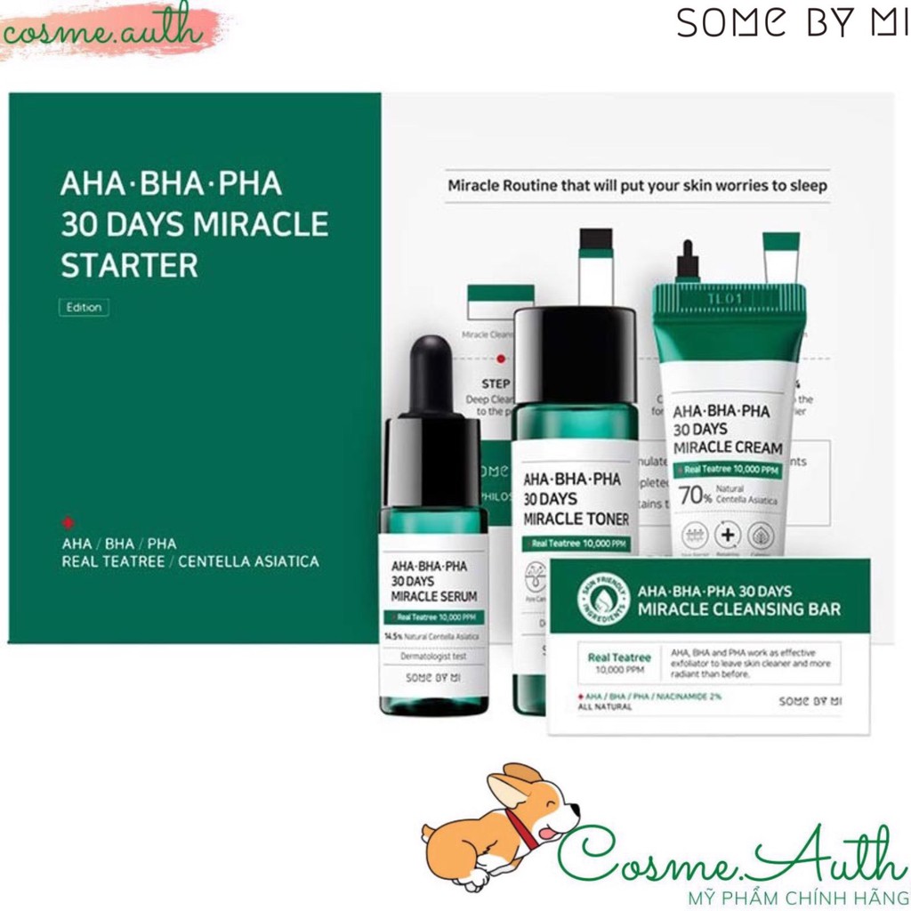 Bộ Sản Phẩm Some By Mi AHA-BHA-PHA 30 Days Miracle Starter 4 Sản Phẩm