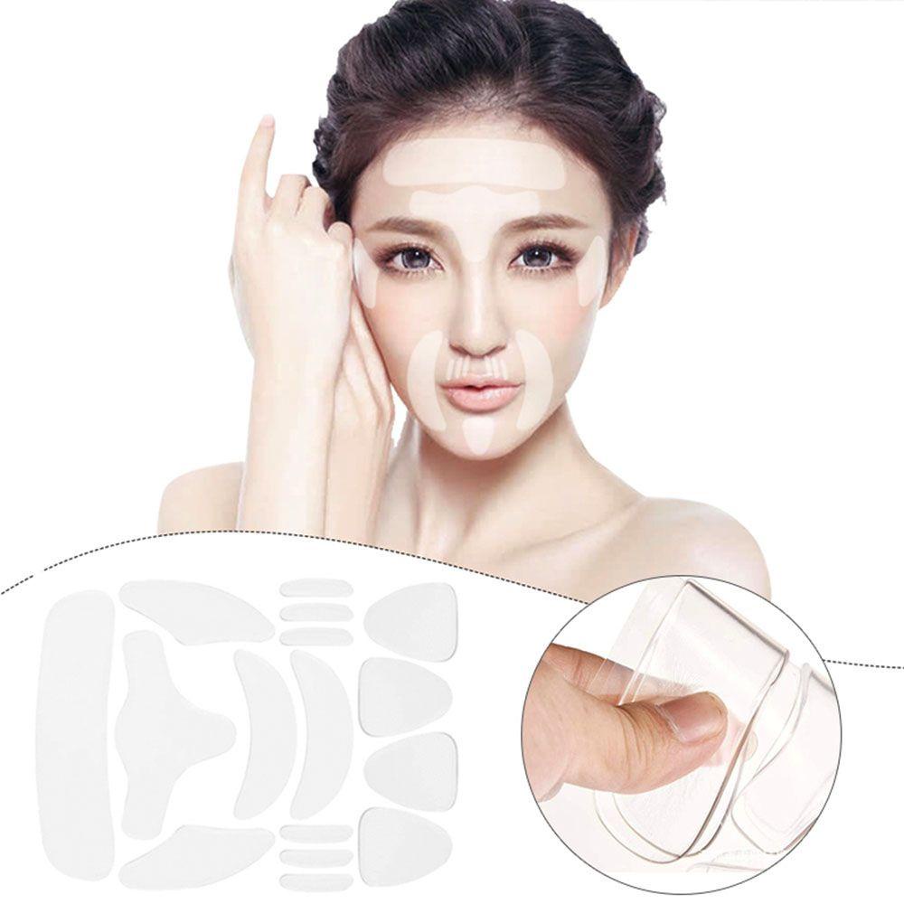 [Hàng mới về] Set miếng dán nâng cơ mặt trán cằm chuyên nghiệp silicone tái sử dụng được loại bỏ nếp nhăn chống lão hóa