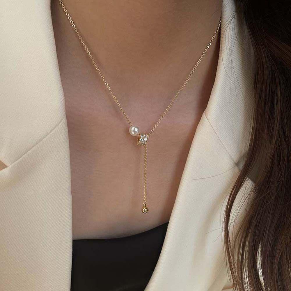 AROMA Dây ChuyềN HợP Kim ĐíNh HạT Phong CáCh Vintage