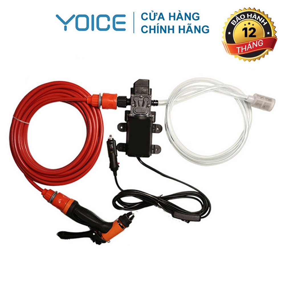 Máy rửa xe tăng áp mini siêu mạnh YOICE - SHA06 [ Tặng kèm bộ chuyển dổi nguồn Adapter 220V-12V ]