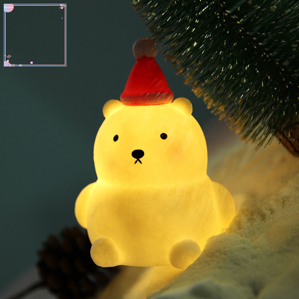 Đèn Ngủ Led Hình Gấu Hoạt Hình Đáng Yêu Trang Trí Phòng Ngủ Cho Bé Gái