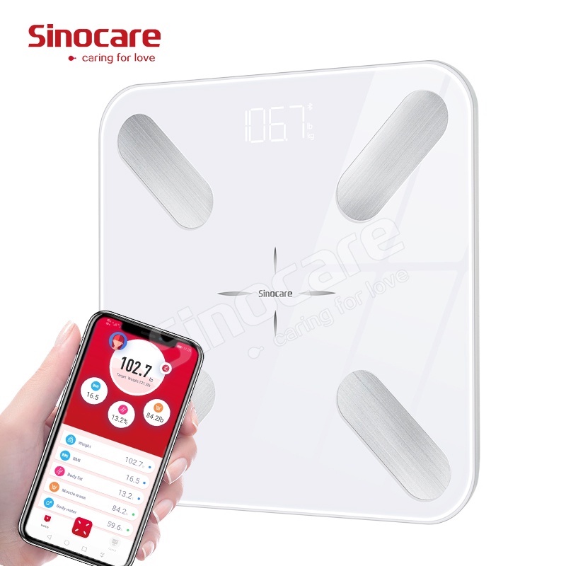 Cân sức khỏe thông minh Sinocare Body Fat Scale, cân điện tử tích hợp app theo dõi sức khỏe