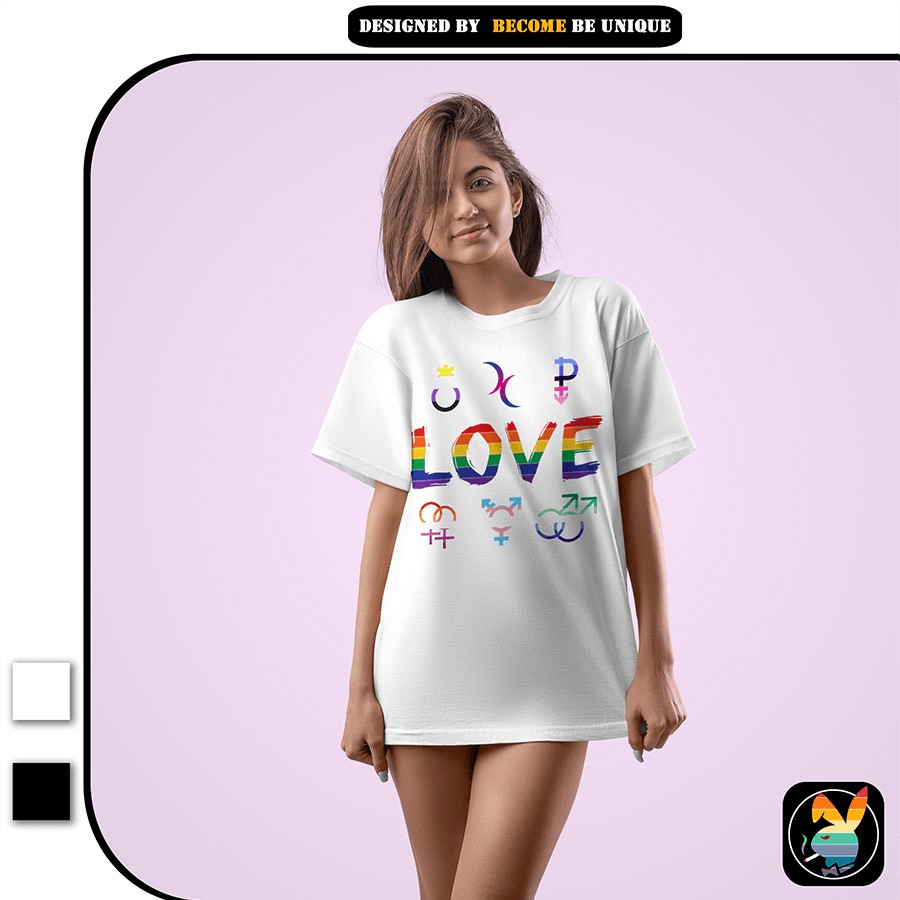 Áo thun thiết kế Be Unique LGBT Cotton 100% form dáng Oversize kiểu thiết kế Unisex | BigBuy360 - bigbuy360.vn