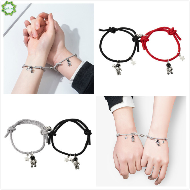 Bộ 2 Vòng Tay Dây Bện Mặt Hình Nhà Du Hành Vũ Trụ Cho Cặp Đôi | BigBuy360 - bigbuy360.vn