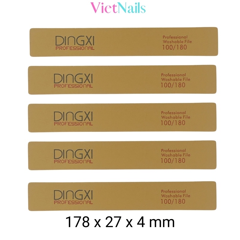 Dũa Móng Tay DINGXI Giấy Nhám Nhập Mỹ Kiểu Vuông Đại Bản Rộng 27mm Và Dũa Nail Loại Mỏng Bản 19mm