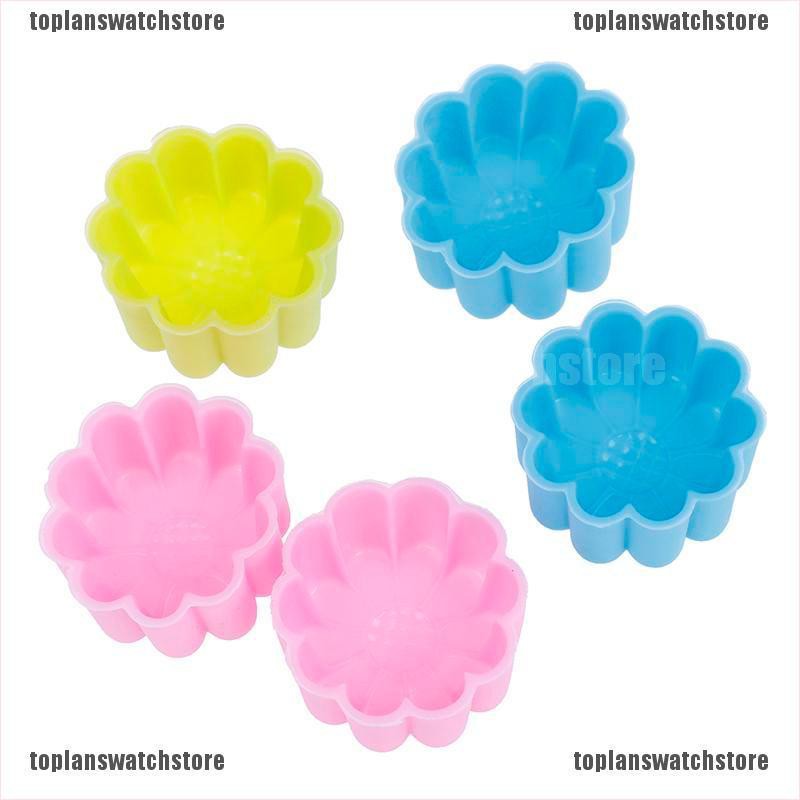 Khuôn silicone làm bánh tart trứng / muffin hình hoa hướng dương chất lượng cao