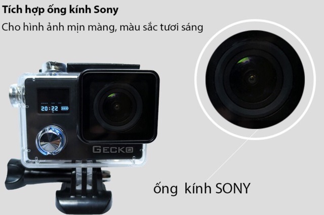 Camera Hành Trình Gecko S1 Độ PG 4k Chống Rung - Tặng Hộp Đựng Chống Sốc Lớn Chính Hãng