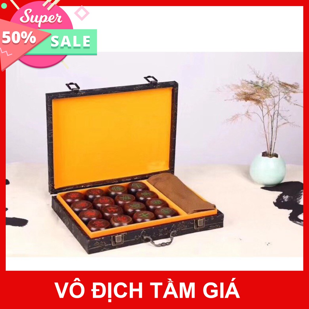 ) BỘ CỜ TƯỚNG BẰNG GỖ HƯƠNG CAO CẤP