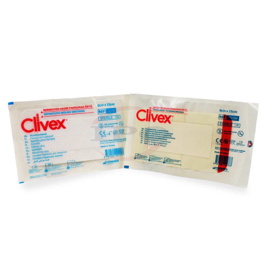 Dán vết thương có gạc vô trùng CLIVEX - HONNES (THẤM NƯỚC) - COMBO 5 MIẾNG