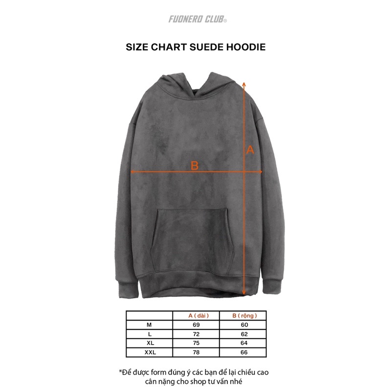 Áo hoodie da lộn FNC chữ thêu v4.0 - Suede Hoodie Letter F