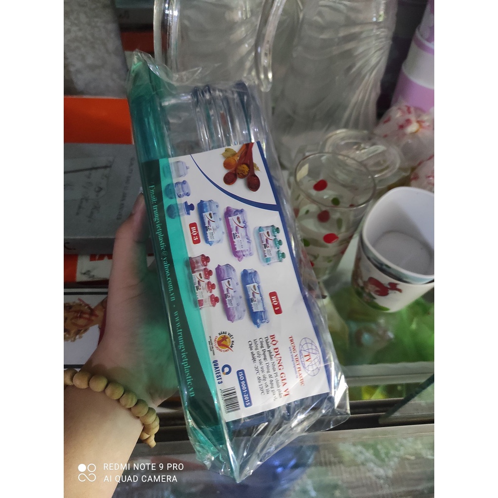 [MADE IN VIETNAM ] Bộ đựng gia vị tròn TRUNG VIỆT PLASTIC