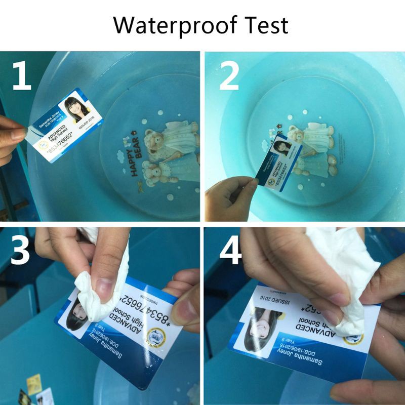 Set 100 Thẻ Nhựa Pvc Trắng Dùng Để In Nhãn Tên