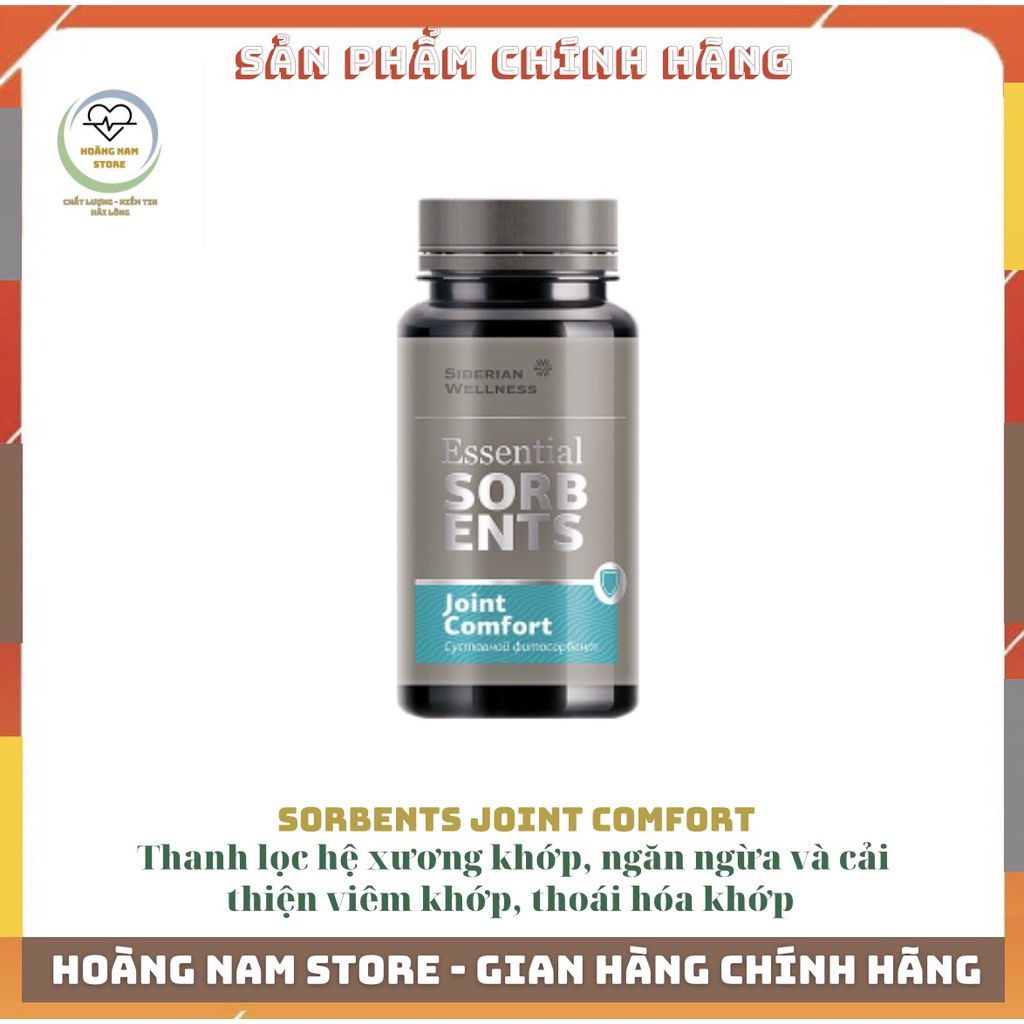 Thực phẩm Siberian Essential Sorbents Joint Comfort, hỗ trợ giúp phòng ngừa thoái hóa khớp, bảo vệ khớp, chai 90g