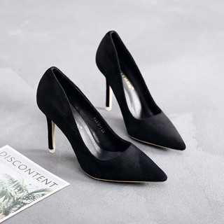 Giày cao gót nhọn da lộn cao cấp 7cm