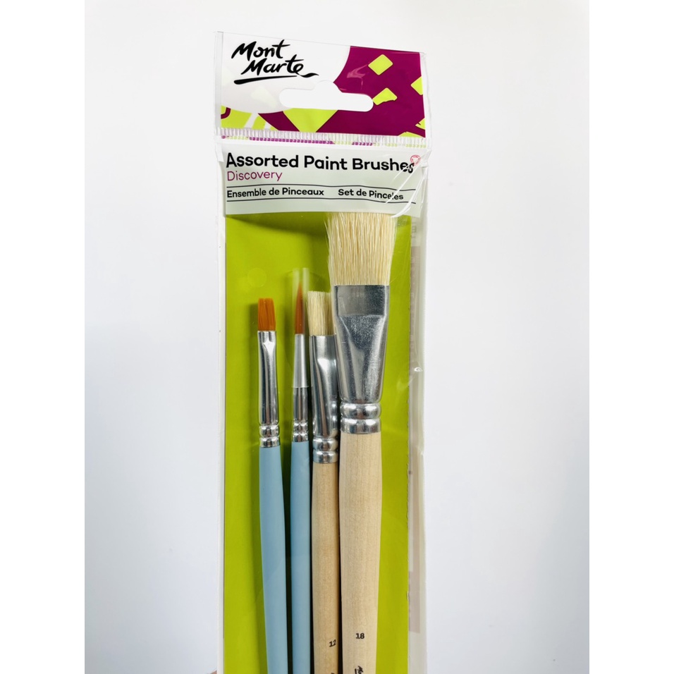 Bộ 4 cọ vẽ màu nước màu acrylic Mont Marte BMHS0043