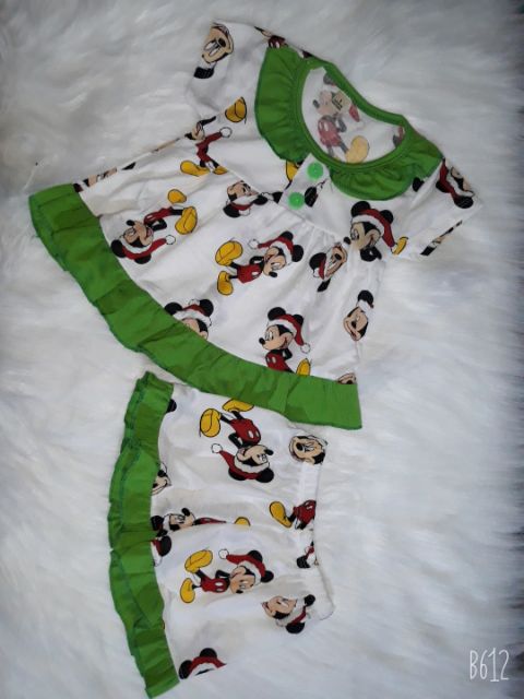7_20kg ( có số đo áo) Bộ bèo mickey bé gái ảnh thật, video KHĂN RẰN SHOP