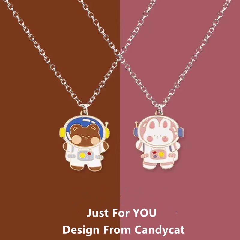 Vòng Cổ Kim Loại Mặt Hình Nhà Du Hành Vũ Trụ Cá Tính