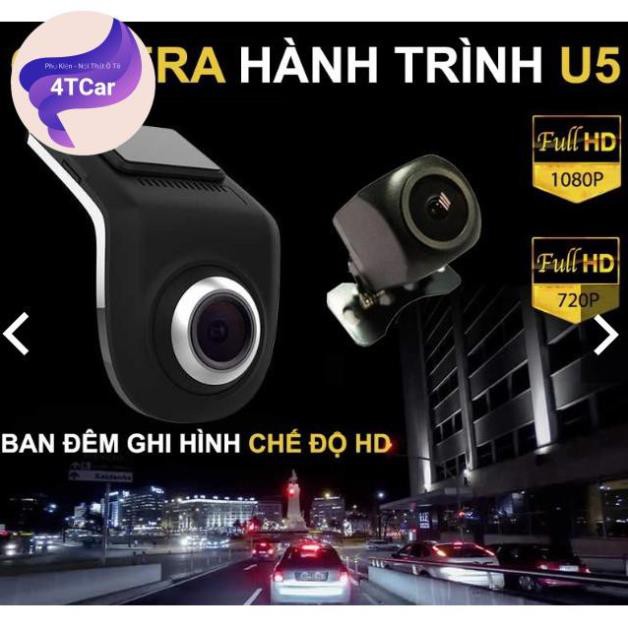 Camera Hành Trình trước sau U5 tích hợp màn Android cho xe hơi