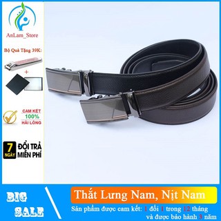 Thắt Lưng Nam Da Thật Phong Cách Hàn Quốc Khoá Tự Động Cao Cấp, Tặng Kèm Hộp Đựng Sang Trọng Thích Hợp Làm Qùa Tặng