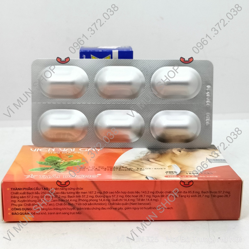 Viên vai gáy Thái Dương giảm đau mỏi vai gáy