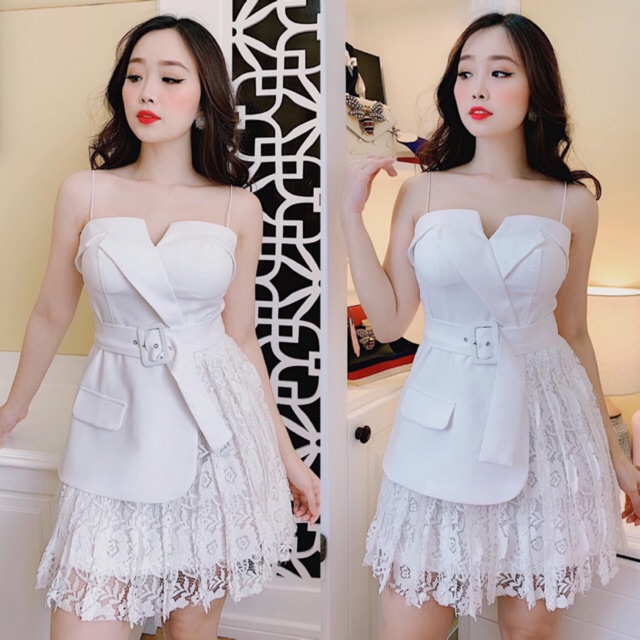 Đầm vest xếp ly