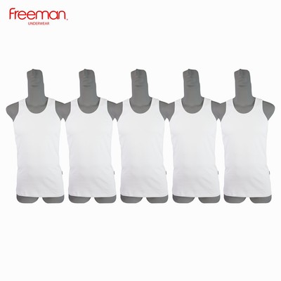 Áo thun ba lỗ nam Freeman - Chất liệu cotton ASF205 [Combo 5]