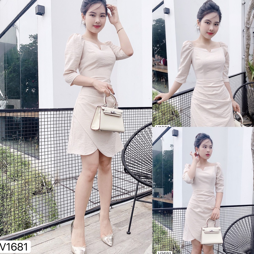 Váy be tay lỡ V1681  - QUEEN SHOP DOLCE VIVA COLLECTION (ảnh người mẫu và ảnh trải sàn do shop tự chụp)