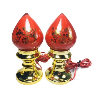 Đèn thờ Trái Đào ( 3cỡ, tặng kèm bóng nhót)