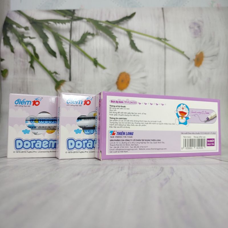 ✅ Bút Dạ Kim Doremon - Bút Lông Kim - Có Màu Tím / Xanh