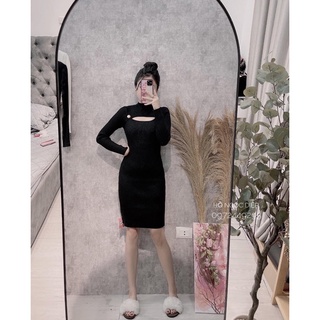 váy body len tăm khuy đồng