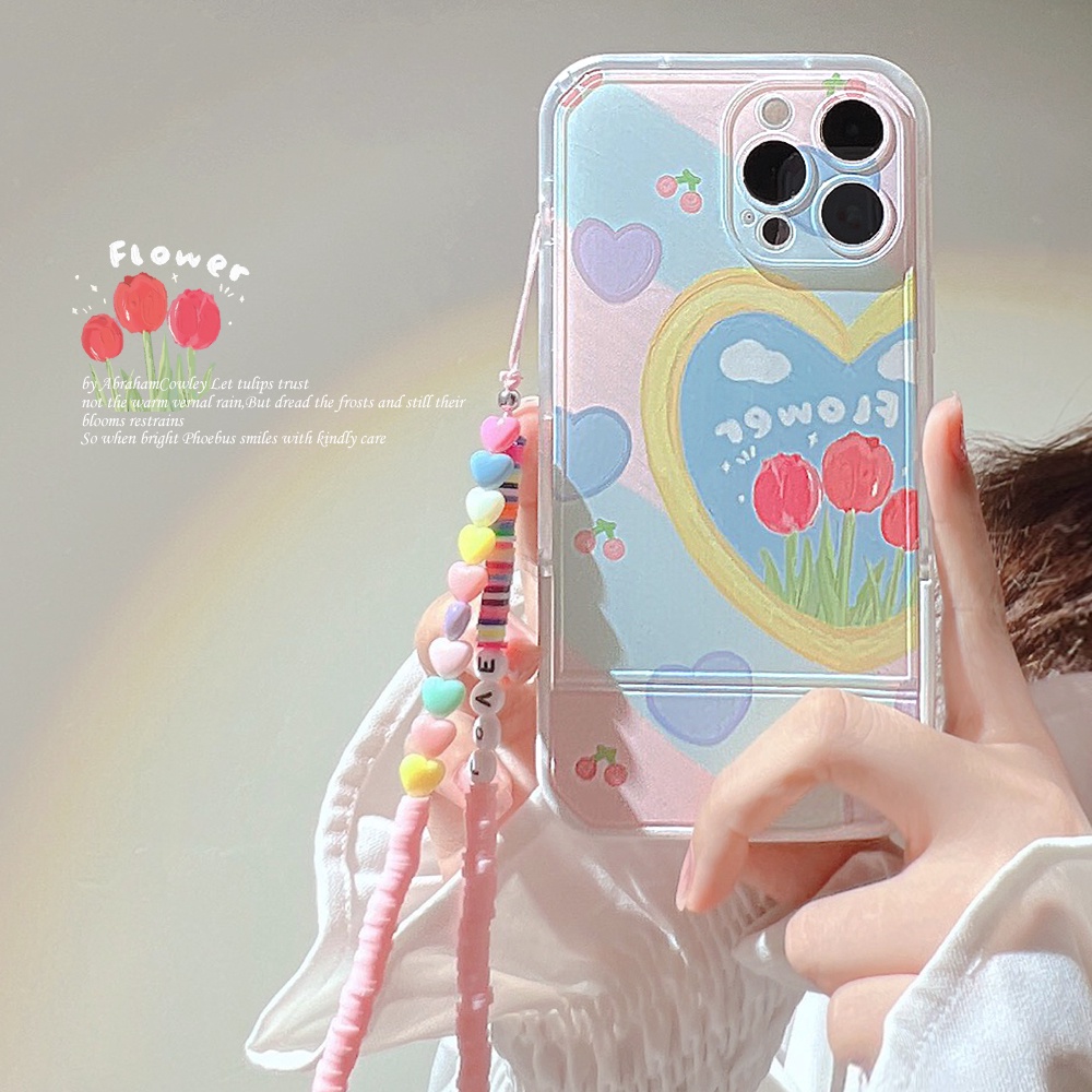 Ốp Điện Thoại Nắp Gập Trái Tim Cho IPhone 13promax 12 11 7Plus X XR XSMAX