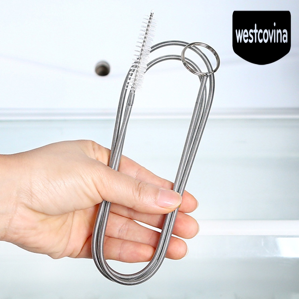 [Hot]☀ Bàn Chải Vệ Sinh Ống Thoát Nước Tủ Lạnh Bằng Thép Không Gỉ